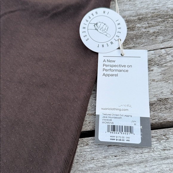VUORI Textured Chilled Out Legging JAVA BROWN SIZE MEDIUM NWT - Picture 3 of 7